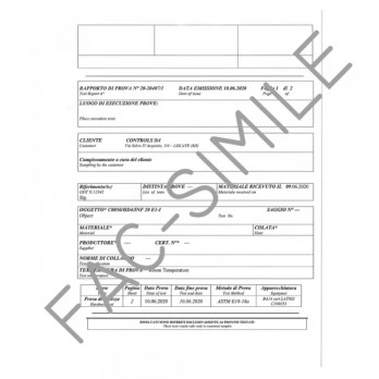Platens Surface Hardness Certificate